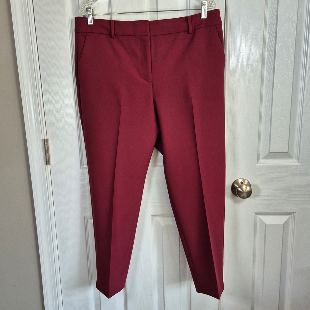 Talbots Hampton ankle pant red dress pants womens 14P petite